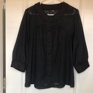 XL black blouse